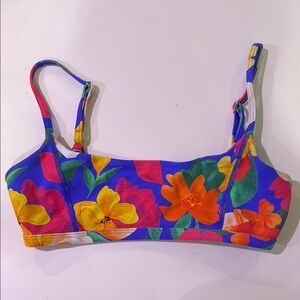 Colorful Floral Bikini Top